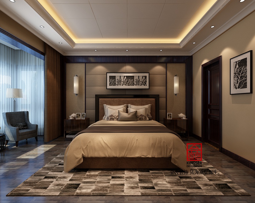 藍郡別墅裝修-歐式風格-臥室