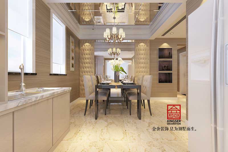 棕櫚灣躍層裝修-現(xiàn)代簡約-餐廳