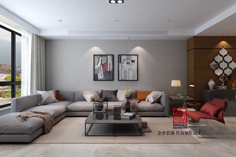鑫界王府裝修-簡(jiǎn)約風(fēng)格-客廳