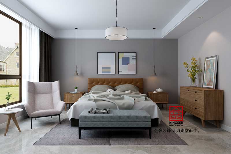 鑫界王府裝修-簡(jiǎn)約風(fēng)格-臥室