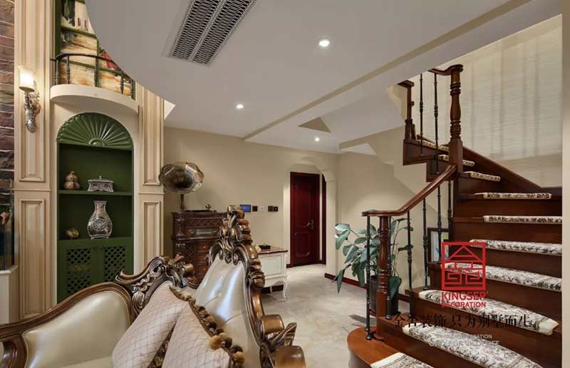 國賓壹號(hào)裝修實(shí)景-美式風(fēng)格-客廳