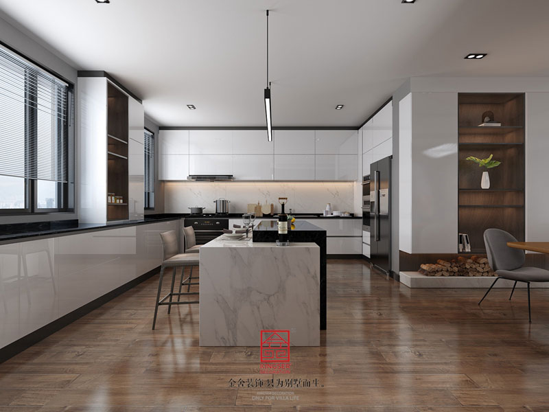 德賢公館裝修-現(xiàn)代簡(jiǎn)約裝修-廚房