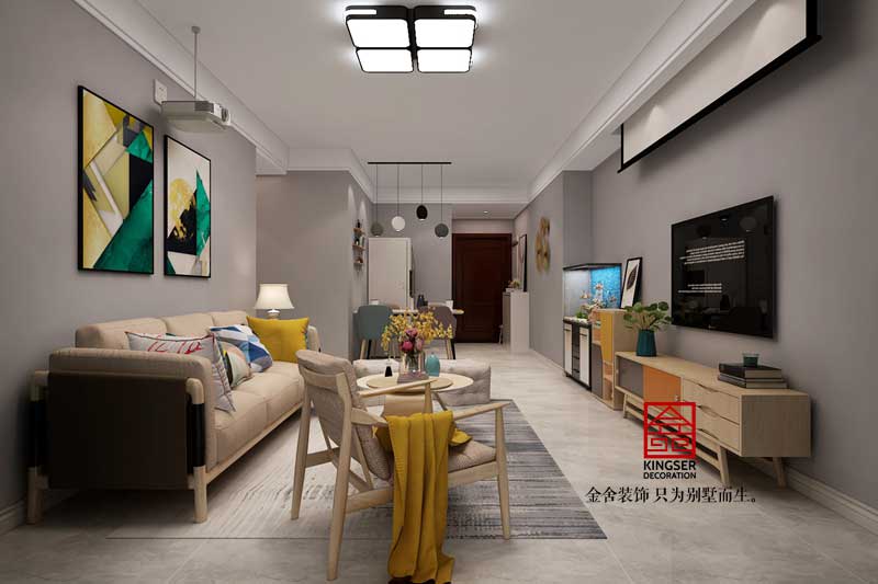 天山國(guó)賓壹號(hào)88平米現(xiàn)代簡(jiǎn)約風(fēng)格裝修效果圖