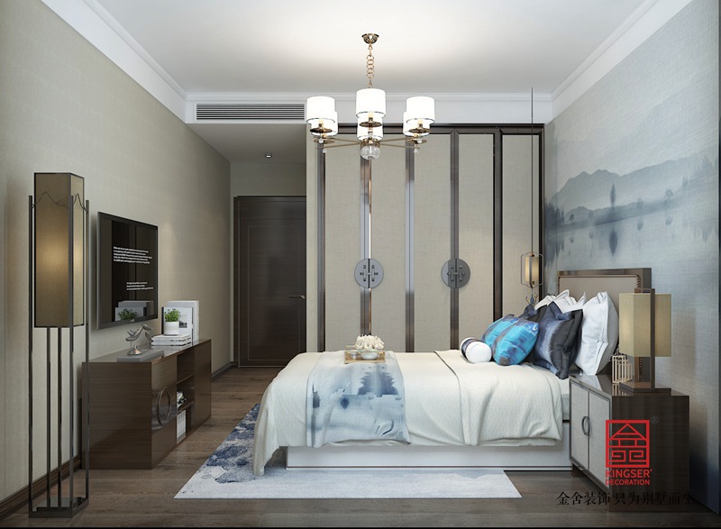 維多利亞三期135平裝修-中式風格-臥室