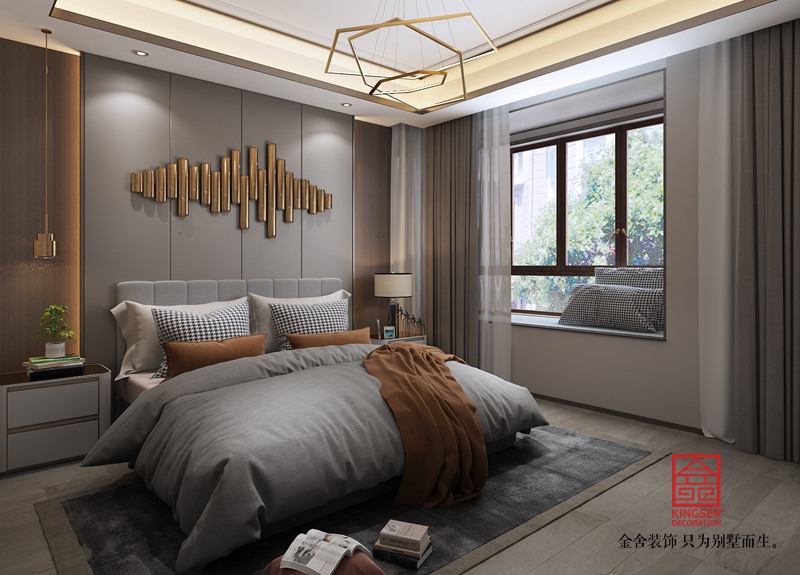 榮盛華府220平米裝修-現(xiàn)代簡約風格-臥室