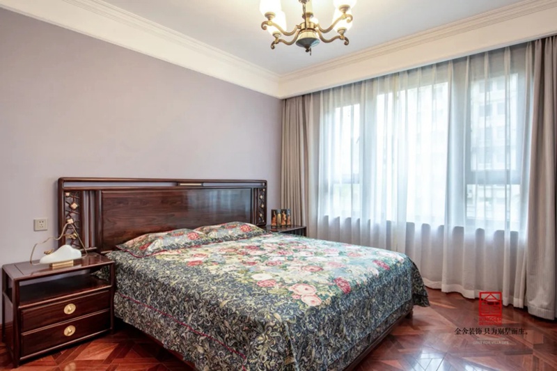 天山國(guó)賓壹號(hào)188平米裝修-中式風(fēng)格-臥室