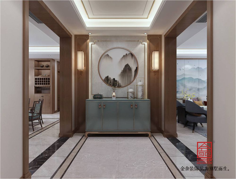 榮盛華府178平米裝修-中式風格-玄關(guān)