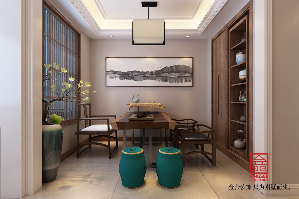 榮盛華府200平米混搭風格裝修-書房
