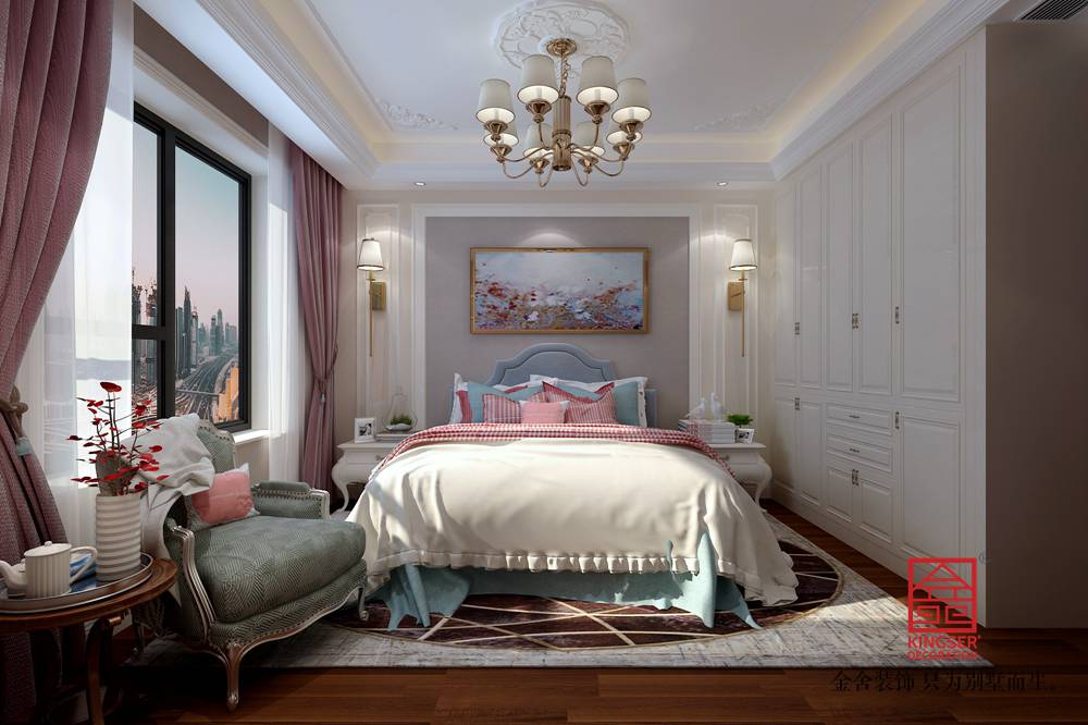 榮盛華府200平米混搭風格裝修-臥室