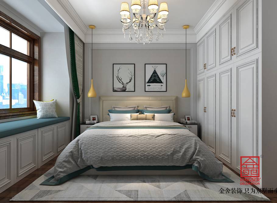 國賓壹號(hào)139平米裝修-美式-臥室