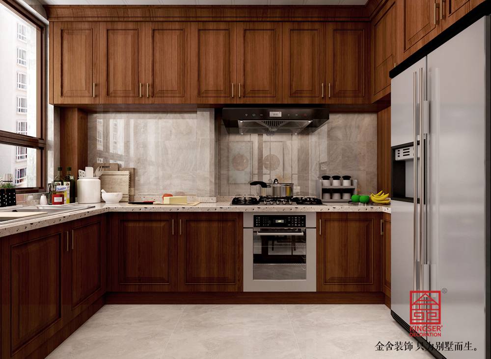 天山國賓壹號(hào)139平米中格裝修-廚房