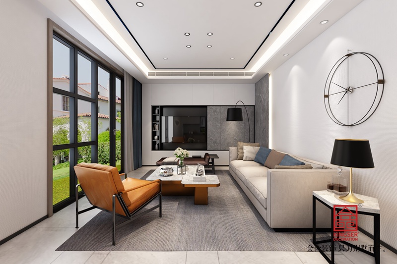 龍湖天辰原著200平米裝修-現(xiàn)代簡(jiǎn)約-客廳