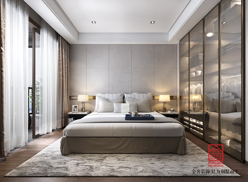 平山自建別墅裝修-現(xiàn)代風格-臥室