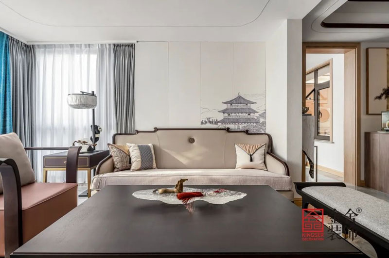 大者別墅裝修設計新中式風格實景圖