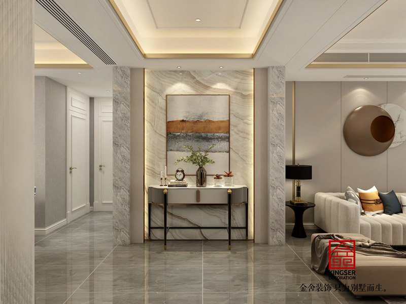 融創(chuàng)中心輕奢風格玄關(guān)效果圖