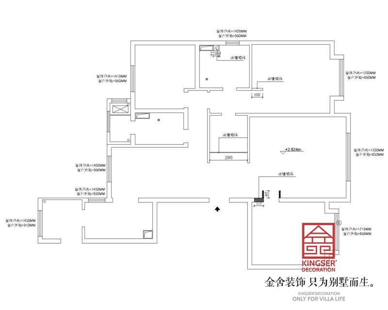 融創(chuàng)江坪園160平三室兩衛(wèi)戶(hù)型新建圖