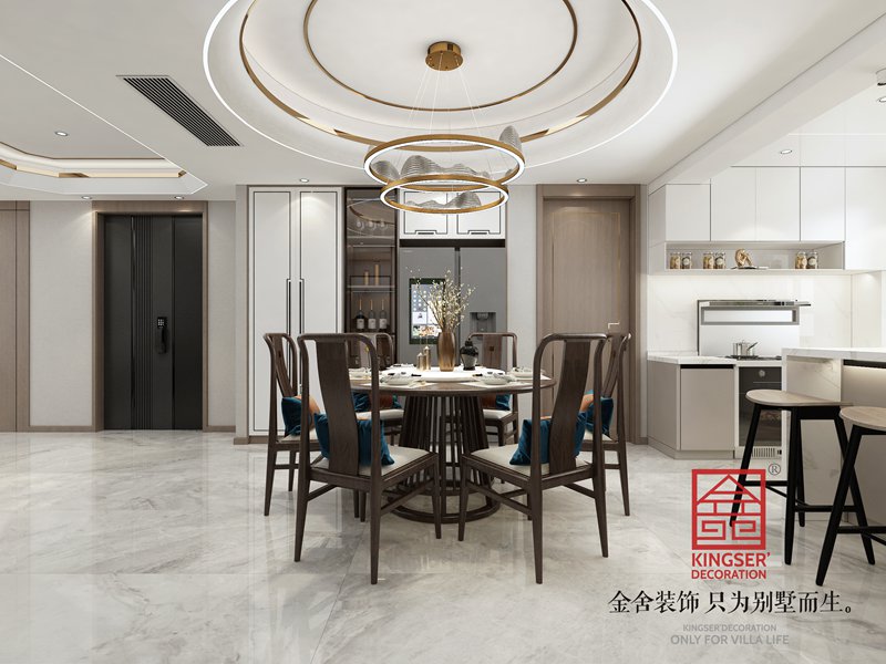 中冶德賢華府新中式風(fēng)格餐廳裝修圖片