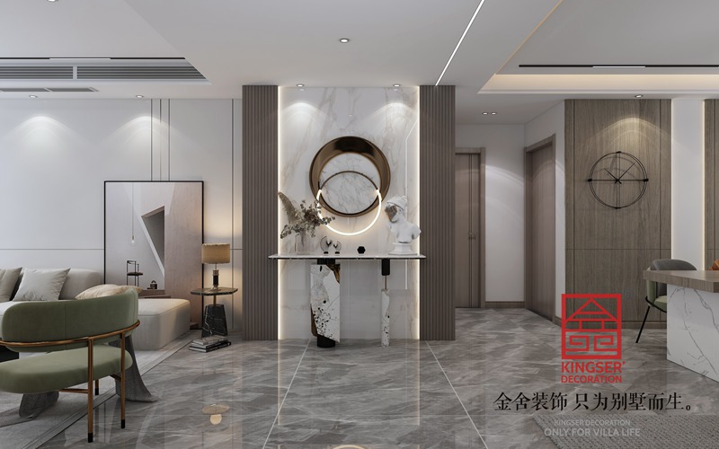 融創(chuàng)中心180平現(xiàn)代輕奢風格裝修設計