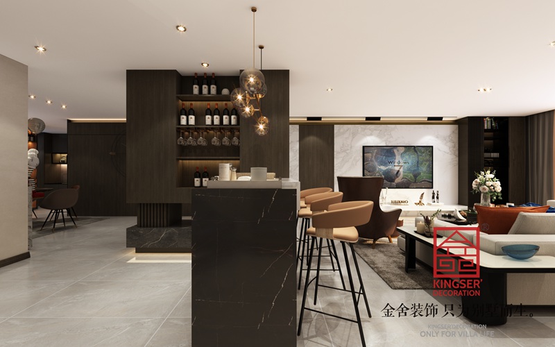 德賢公館現(xiàn)代風(fēng)格酒柜裝修設(shè)計