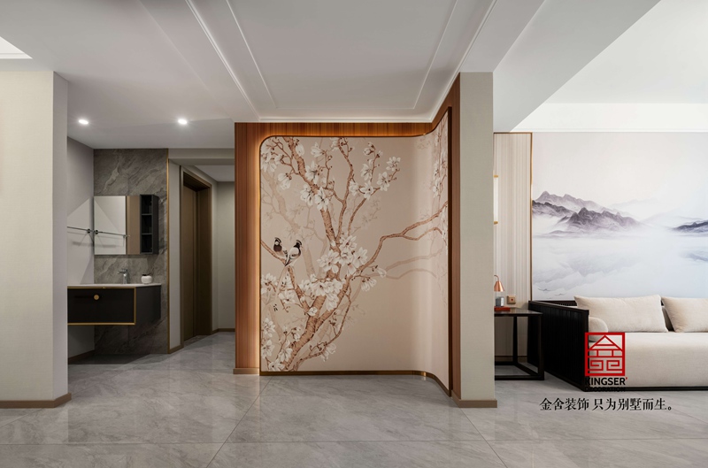 東南智匯城新中式風(fēng)格入戶裝修實景