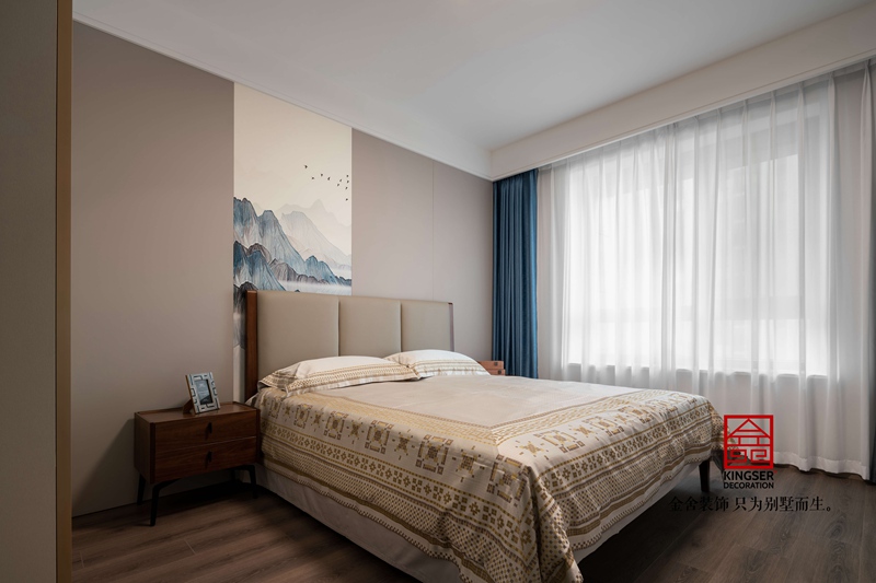 東南智匯城新中式風(fēng)格臥室裝修實景