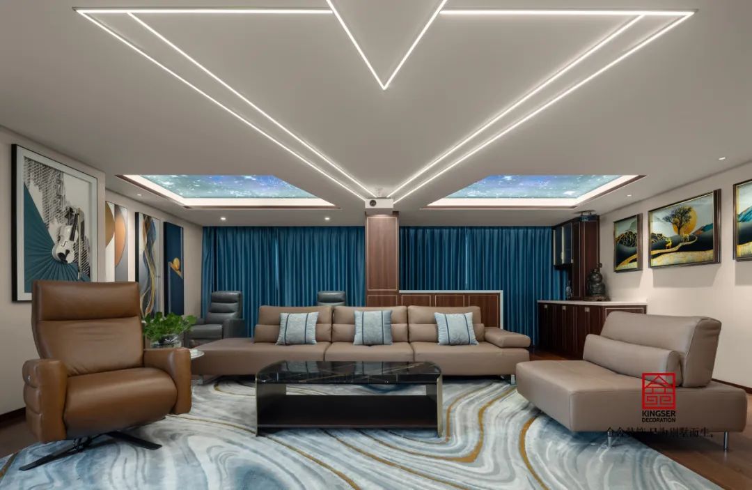 恒大華府700㎡中式風格裝修-休閑區(qū)