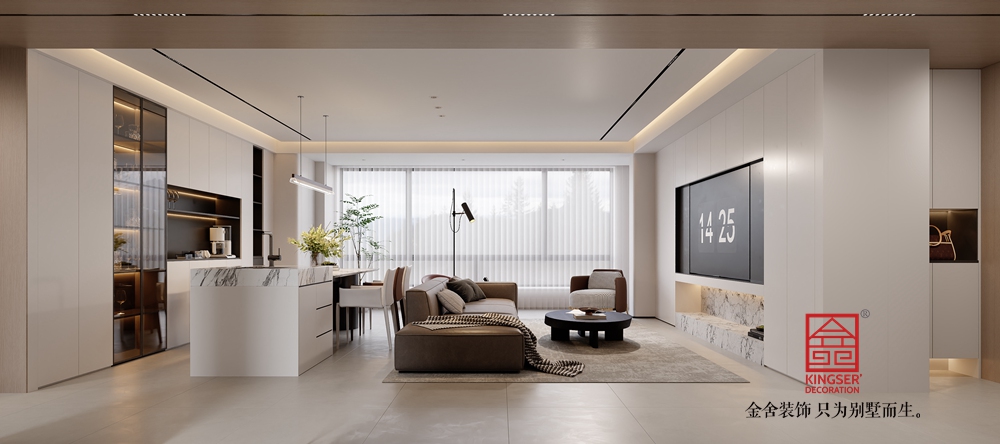 云歌朗樾159平米現(xiàn)代簡(jiǎn)約裝修-客廳