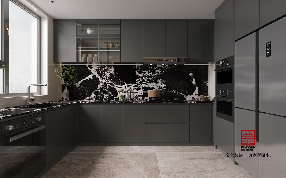 高新苑229平米現(xiàn)代簡約風(fēng)格裝修-廚房