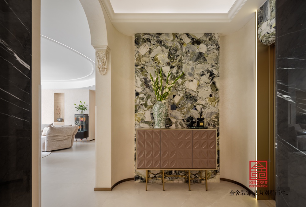 龍湖天奕450㎡輕法風(fēng)格裝修-玄關(guān)