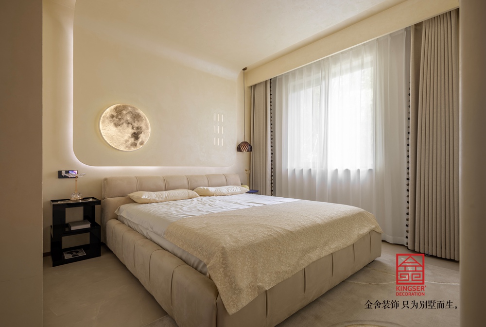 龍湖天奕450㎡輕法風(fēng)格裝修-臥室